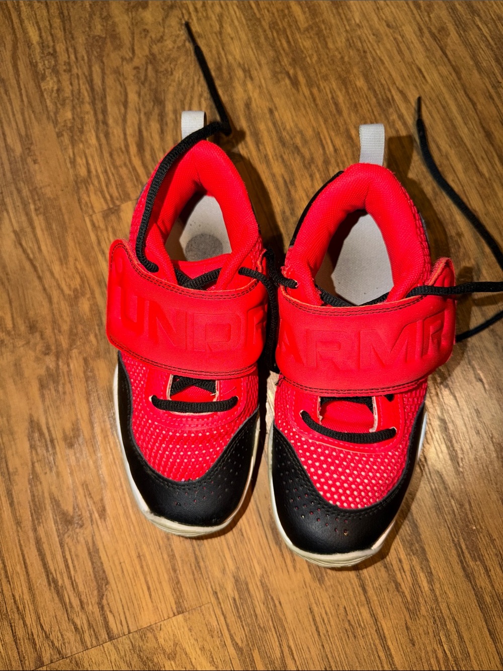 Under Armour Kids Red and Black Slip-On Athletic Sneakers